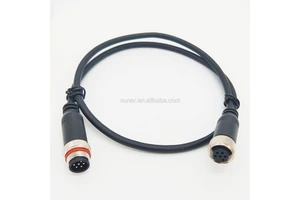 Male to Female IP67 M12 6pin Aviation Plug Connector Sensor Cable