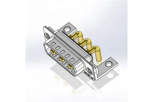 10amp Right Angle 3w3 High Current PCB Connector Male Brass Contact Male Connector