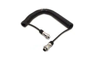 Heavy Duty 7 Pin Trailer Video Adapter Coil Camera Cable for Truck Tractor Semi Trailer 1-4 Cameras