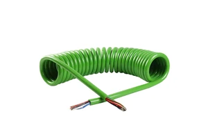 OEM AC Spiral EV Charger Cable 3x1.5mm 3x2.5mm 5G2.5mm 3x6mm 5x6mm 3x16mm Spring EV Car Charger Cable  for Wall Box EV Charger