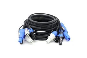 3 Pin Powercon DMX Combo Cable Male to Female DMX Connector Cable for Stage Lighting