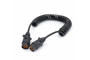 7 Way Trailer Spiral Cable Trailer Coil Wire Cord Electrical Suzi Cable for Vehicle Car Truck