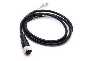 M12 Sensor Cable for Automotive 5-Pin Female IP65 Rated 4A 250V Brass Contacts Shielded Circular Connectors Enhanced