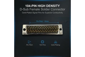 Original Signal Gold Female Solder-type High-Density D-Sub Connectors-104 Pin D-Sub Assemblies Connector