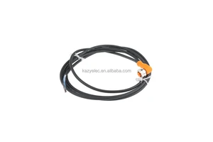 New Original Equipment EVC004 Sensor Actuator Cable, 2 Meters Long, 4 M12 Female Plug to Free End, No Terminal, PU