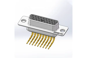 Industrial System Right Angle VGA 26-Pin D-Sub Electrical Connector Assembly Male/Female Solder Type Pin Connector