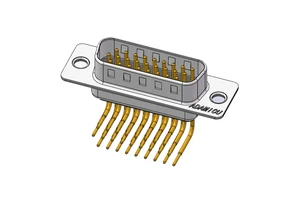 Chinese Male HDB26 Dsub Right Angle PCB 26 DB Connector Brass Contact Material 10A Rated Current with Screws