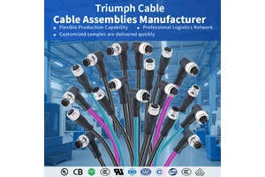 OEM Waterproof IP67 M5 Connector Cable 3/4 Pins Straight/Angled Moulded Plug Leads (PVC/PUR) Robotic M5 Sensor Connector Cable