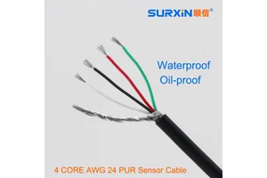 Load Cell Tension TPU Jacket Wire Sensor Cable 012 0.2 0.4mm Tinned Copper Conductor Cable
