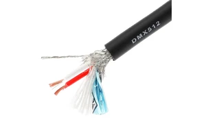 Flexible Double Shielded DMX512 Wire 2*0.25mm² OFC 24AWG 3-Pin XLR Anti-interference 100m Roll Stage DJ Audio Lighting Cable