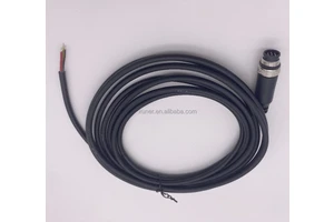 IP67 M12 6-pin Aviation Connector Aviation Plug Cable 3M Sensor Cable Black Jacket