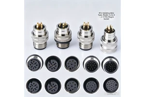M8 PCB Panel Connector Code a 2P IP68 Waterproof Copper ABS Metal Rear-Mounted Flange Socket Conecto