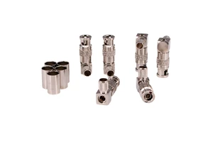 Brass Contacts RCA Connector Male Adapter Socket 50A Rated Current Audio Terminal Jack PCB Panel Mount for Coaxial Applications