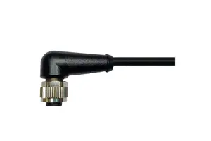M12 A Code Angled Sensor Cable 4 Pin Female 4x0.34 PUR un-shielded black-01 Mtr