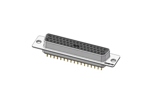 50 Pin Dsub Female PCB Mount Connector Dip Straight Machined Brass Contacts 180 Hex Screws 2A Rated for Wire Connections