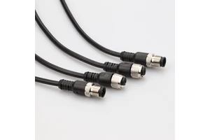M12 Size PVC PUR TPU Custom Cable Molded Type 90 Degree Straight A B D Code 3p 4p 5p 6p 8p 12p 17p Sensor Waterproof Connector