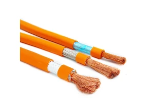 Manufacturer Orange Silicone Wire Cable 10 Gauge 6 25 50 70 95mm2 Silicon HV EV Shield Cable for Electrical Vehicle Automobile