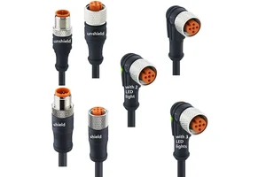 M12 Sensor Cordset (Single End) Code 3/4/5/6/8/12pin Male Straight Angled PUR/PVC Shielded/Unshielded With/Without LED IP67