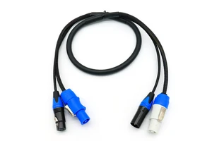Wholesale Hybrid Cable XLR Powercon DMX Cable 3 Pin DMX & Power 3G1.5 Combo Stage Cable 1m 2m 3m 4m 10m