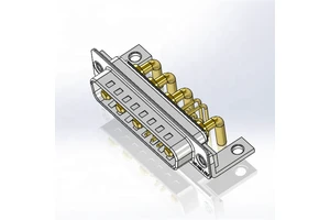 Gold Plated Male Right Angle 9W4 POWER D Mixed Contact Connectors Industrial Grade Connectors for Better Performance