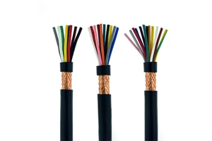 KVVP Control Cable 8 10 Core 0.75mm 1.5mm PVC Sheathed Copper KVVRP Industry Computer Control Cable