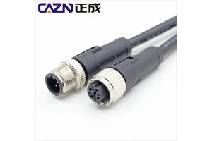 M12 Straight Overmolding Sensor Cable with Plastic 2pin 3pin 4pin 5pin 6pin 8pin 12pin 17pin M12 Thermocouple Connector