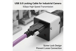 Pure Copper USB 3.0 Extension Cable with Brass Material for  in Industrial Cameras