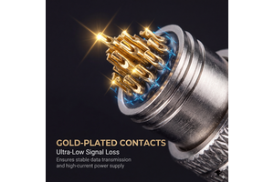 Industrial M12 Waterproof Connector Circular Connector for Automation and Control System