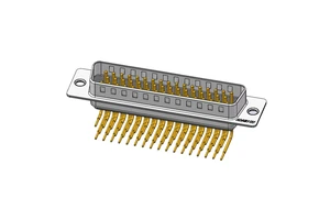Right Angle Male D Sub 50P Electrical Connector Custom Length Nut Terminals for Power LED VGA Aerospace Applications Made China