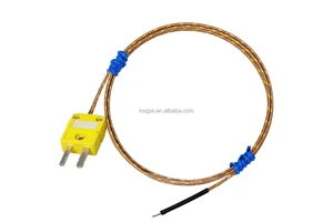 Flexible Thin Film K Type Thermocouple Probe Surface Mount K T J Sensor Ultra Cable with Tape for Industrial Use