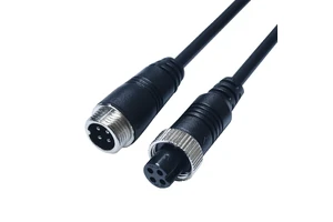 Waterproof M12 Aviation Head Connector 4P Copper Power Sensor Male to Female Extension Cable