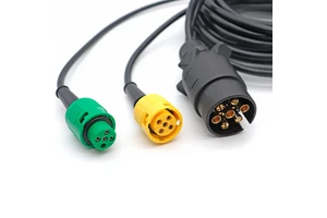 Custom Length Trailer Cable Harness 7 Pole to 2x 5 Pin Bayonet Connector Main Cable for Trailer Led Rear Light Right & Left