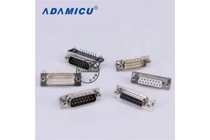 Machined Right Angle RGB D Sub 15 Pin VGA HD Copper Connector