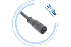 M12 S-Coded Sensor Power Cable Waterproof M12 Sensor Cable with PVC/PUR Waterproof Harness for Automation