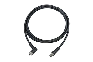 8 Pin M12 Sensor Cable, 90° Female to Straight Male for Industrial Ethernet & Vision System