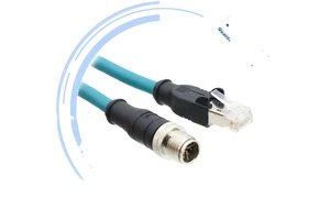 M12 Connector 8pin X Code to RJ45 Ethernet Connector Profinet Cable CAT5e Industrial Ethernet Ethercat