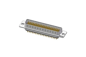 High-Density 78 Pin d Sub Interface Male Dip Straight Machined Contacts Brass Material 2A Rated Current for Wire Connections
