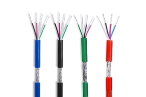 Multi-Core Shielded Cable with Braided Shielded Bare/Tinned Copper PVC Jacket Wires for Electrical Use