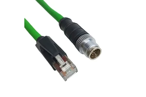 ADAMICU Eight-core X-type M12 RJ45 Male/Female Adapter Double Shielded IP67 Waterproof Industrial Network Cable Copper Housing