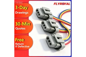 3 Pin Waterproof Adapter Connector Wire Harness Pure Copper 18AWG Sensor Cable for Industrial Control LED Motor