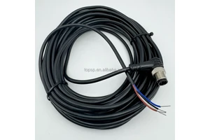 PVC Insulated Waterproof Connector Sensor Cable M12 4 5 6 8 Pin High Flexible Wire Harness Female Male IO Controller Cable