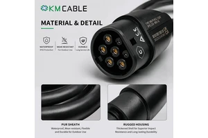 Type 2 to Type 2 EV Charging Cable 32A 22kW 3 Phase 5m Electric Vehicle Charging Cable Type 2 for EV Car Charger
