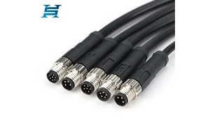 M8 Waterproof Cable - Automation Sensor Cable, Outdoor Security Cable 8-Core IP67 Rated Aviation Connector, LED Connection Cable