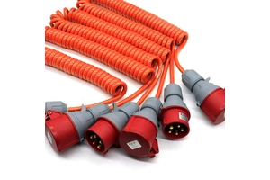 3 Phase CEE Extension Spiral Cable 16a 32a 63a PUR Extension Leads Coil Cord Cable Wire