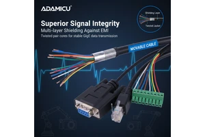 DB9 Female+RJ45+8Pin Terminal Block Breakout Wire RS232 Gigabit Industrial Camera Communication Twisted Pair Signal Cable