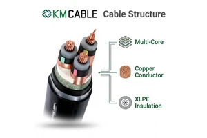 Copper Conductor XLPE Insulated LSZH Multi Core Power Cable 0.6/1kV