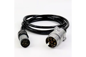 7 Pin Small Round Metal Trailer Connector to ISO 1724 7Pin Trailer Adapter Cable Wire