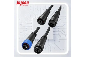 Jnicon M16 2 Pin 10A 300V Industrial Waterproof Connector Push Lock Overmolded Cable Assembly for Automation Control Systems TUV