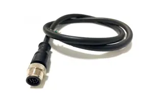M12 5 Pin B Code Waterproof IP67 Straight Male Female Aviation Sensor Cable Wire Round Circular Connector