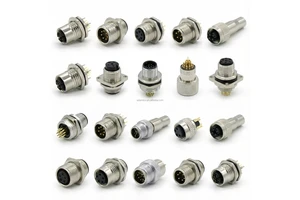 M8 DIN Cable Electric Field Free Plug Compatible Waterproof Brass Housing 4 Pin 5A Power Connector Conector